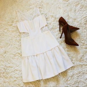Gianni Bini Off White Lace Cut Out Dress